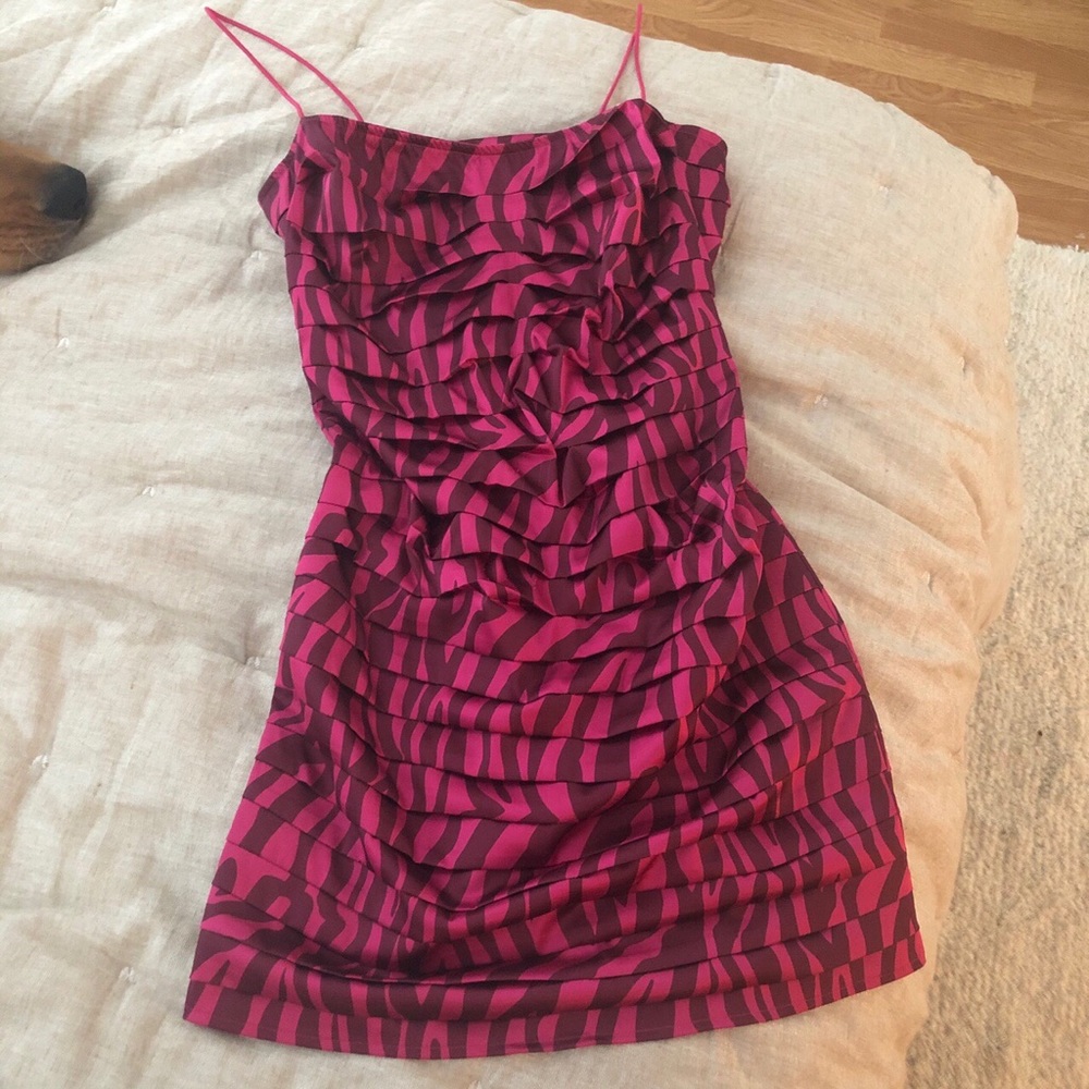For love & lemons Duran dress pink zebra